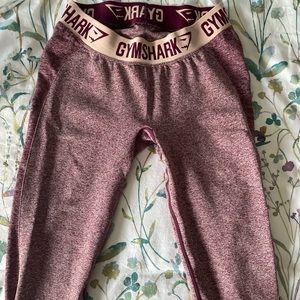 Gymshark flex leggings dark ruby marl/blush nude in seize medium . Worn 3times